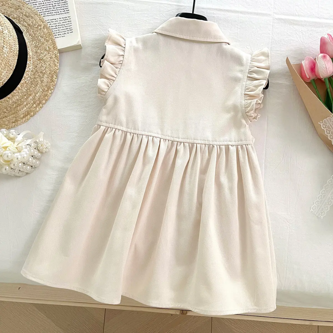 High Quality Short Sleeve Sunflower Shirt Dress Cotton - Image 4