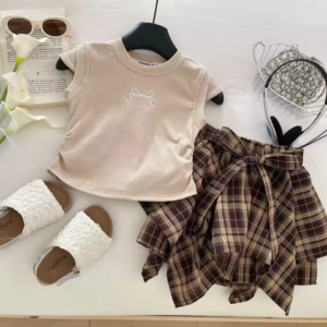 New Style Sleeve T-shirt Short Skirt Korean Two-Piece Set
