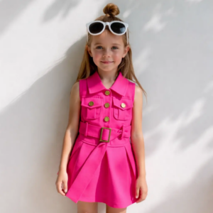 Lapel Dress with Belt