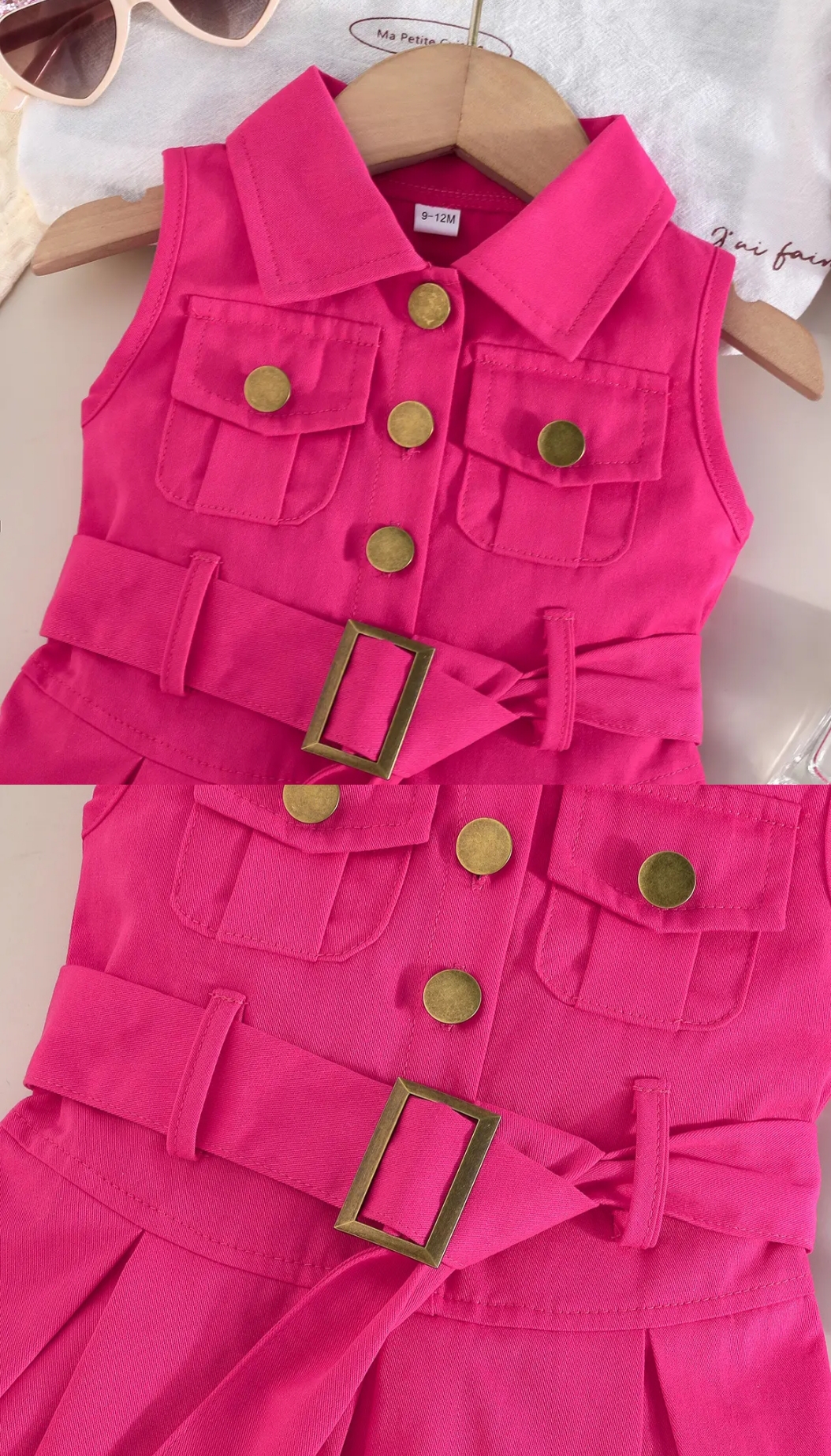 Lapel Dress with Belt - Image 5