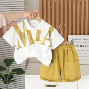 Summer Polo Shirt and Shorts Casual Set Cotton+Polyster